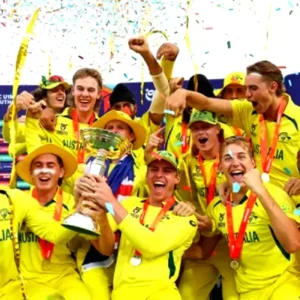 Australia cricket team celebrate