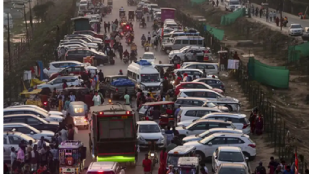 maha kumbha traffic jam