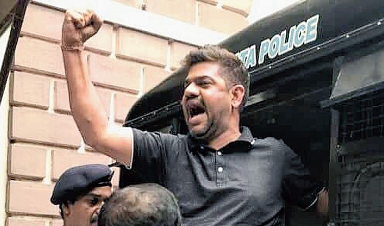 BJP Kolkata Rakesh Singh arrested